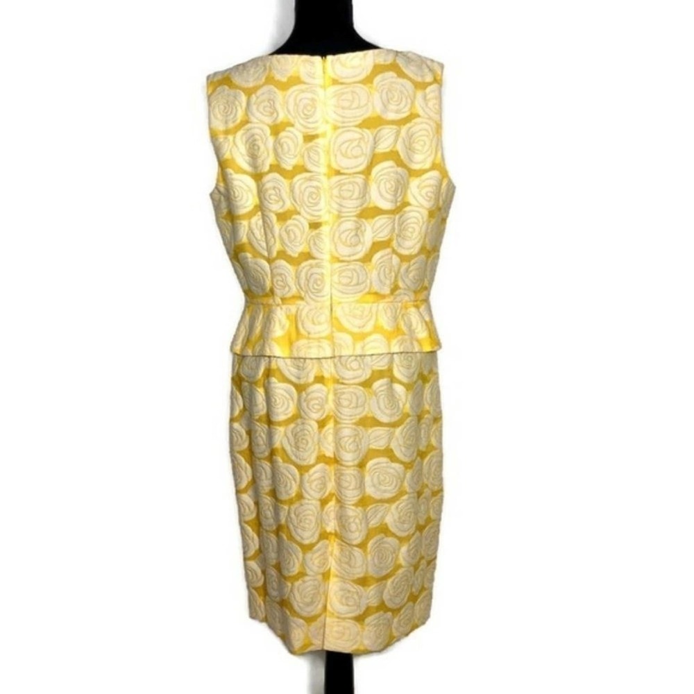 Antonio Melani yellow roses peplum Jackie O Party 40s 50s 60s dress size 0 - Picture 8 of 8